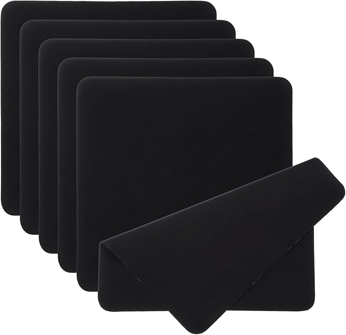 PATIKIL Glasses Cleaning Cloth 7.9" x 7.9", 6 Pcs Microfiber Eyeglasses Cleaner Cloths Soft Suede Wipe Screen for Camera Len Eyeglass Screens Phones Smart Devices, Black