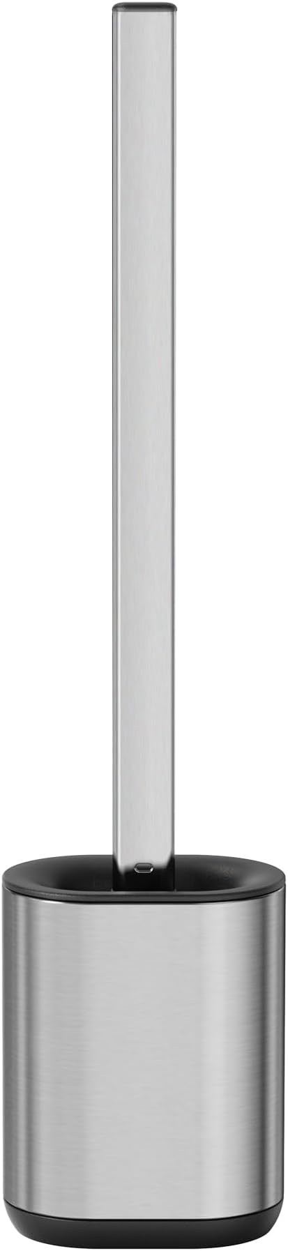 Toilet Brush and Holder Set Toilet Cleaning Brush with Silicone Bristles for Bathroom Stainless Steel Flexible Compact Toilet Bowl Brush (1, Stainless Steel)