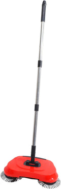 Multi-Function 3-in-1 Hand Push Sweeper Broom Dustpan Trash Bin Adjustable Handle 360 Rotating Floor Cleaning Mop for Hard Floors