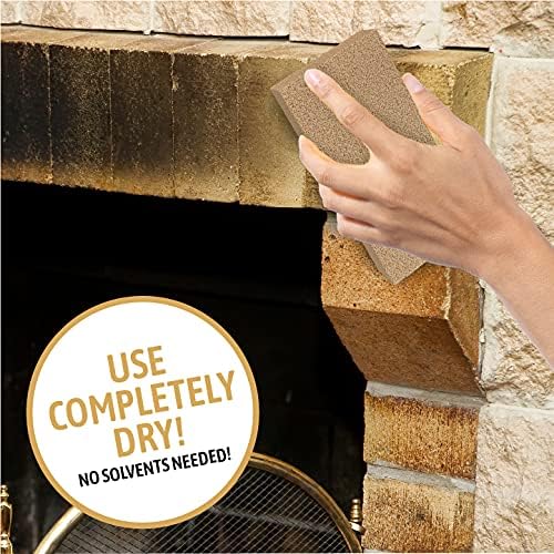 Dry Cleaning Soot Eraser Sponge - Pet Hair, Smoke, Soot, Dust and Dirt Remover - 3x6 Double, One Unit (2 Pack Single)