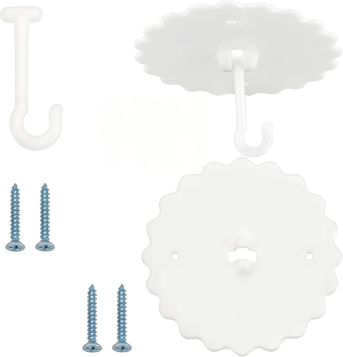 GORGECRAFT 2 Set Ceiling Mosquito Net Hooks Bunk Bed Hanger Dome Hook Super Glue Canopy Bed Hooks for Hanging Mosquito Net