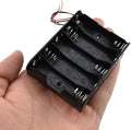 HAHIYO 7.5V 5AA Battery Holder Bundle Series with Wire Sturdy Clapm Flexible Springs Contact Build-in Harnesses Batteries Black Case Easy Install 3 Pieces for Wall Clocks Ham Radio Kids Toys