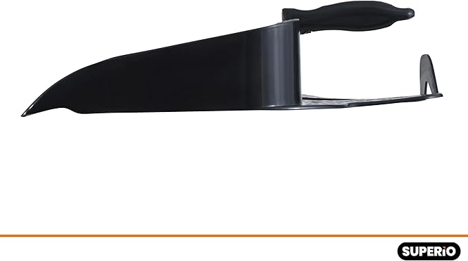Superio Heavy Duty Plastic Step-on Dustpan with Comfort Grip Handle Black, Durable, Lightweight Multi Surface Dust Pan Easy Broom Sweeping, 10-inch Wide, 3-Pack