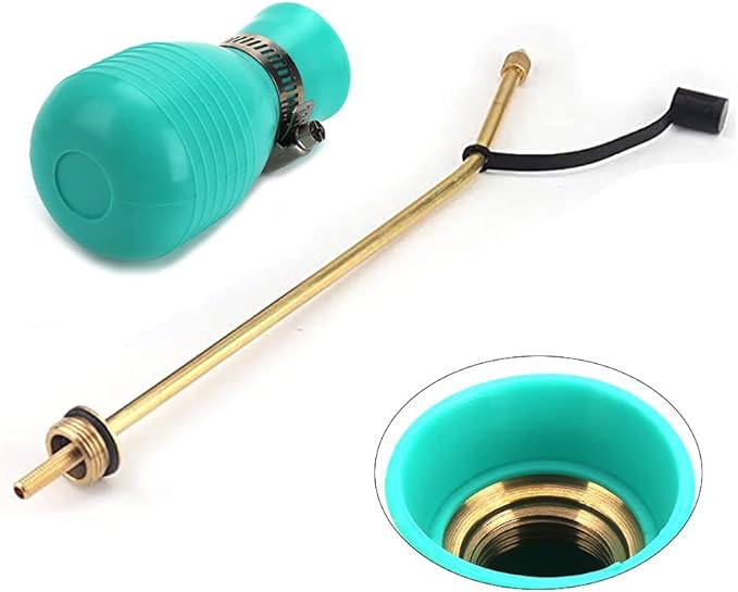 Powder Duster, Large Diatomaceous Earth Bulb Duster Applicator with Long Copper Tube Garden Puffer Duster for Multi Purpose Indoor and Outdoor Use (Green)