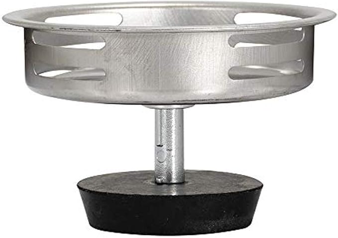EZ-FLO Rubber Flat Bottom Replacement Basket, 3-1/2 Inch Diameter, Stainless Steel, 30058