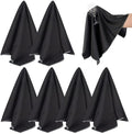 SINLAND Microfiber Glass Polishing Cloths Large Size Thick Lintless Drying Towels for Wine Glasses Stemware Dishes Stainless Appliances 20 Inch X 25 Inch Pack of 6 Black