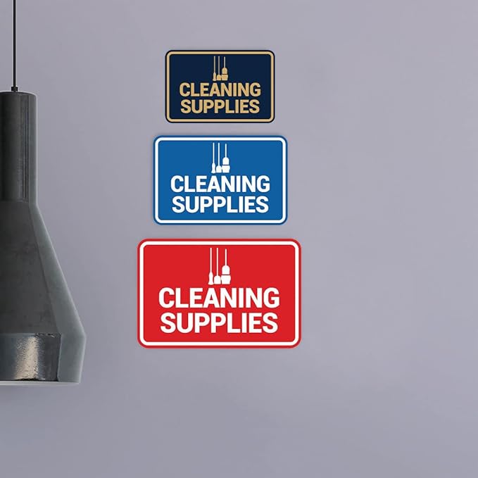 Signs ByLITA Classic Framed Cleaning Supplies Sign (Black) - Large