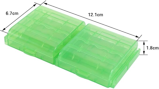 Joyzan Battery Storage Case, Batteries Holder Box 4 AA 5 AAA Capacity Cell Container Compact Portable Vault Carrying Organizer Insulative Protective Hinged Lid Home Office School Travelling 10Pcs