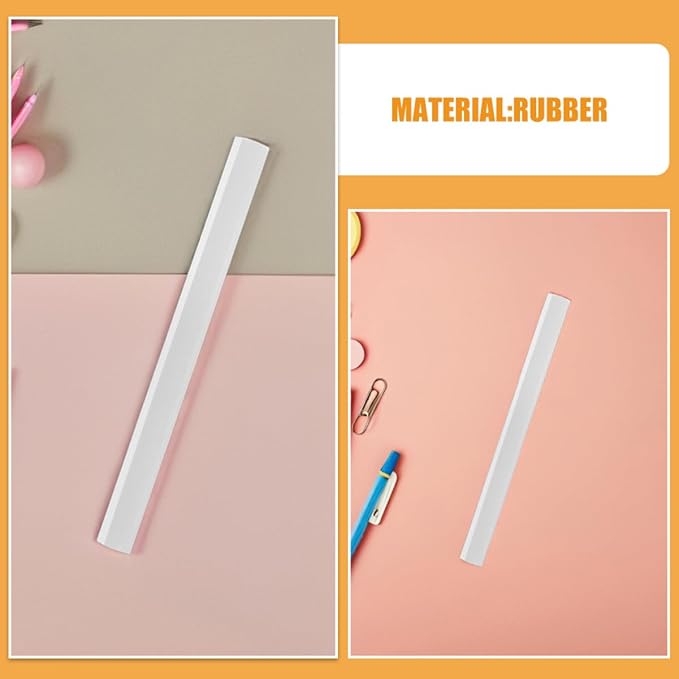 Baluue 8pcs Rubber Dustpan Edge Strips for Enhanced Debris Pickup Easy Installation Dustpan Seal Strips for Home Office and School Cleaning - Design