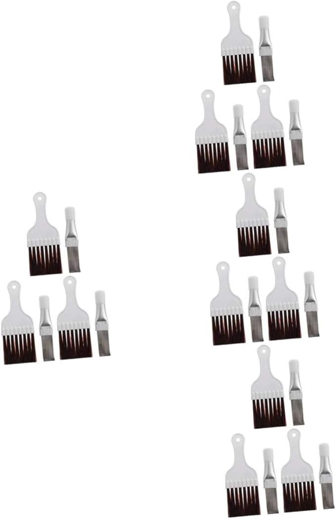 Cabilock 4sets Radiator Fin Comb Cleaning Tools for Air Conditioner Condenser Refrigerator Maintenance Includes Brushes Combs for Efficient Coil Cleaning