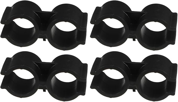 BESPORTBLE 4pcs Broom Connection Buckle - Plastic Dustpan Broom Clip for 1.8-2Cm Diameter Pipes Easy Installation Space-Saving Design Black