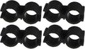 BESPORTBLE 4pcs Broom Connection Buckle - Plastic Dustpan Broom Clip for 1.8-2Cm Diameter Pipes Easy Installation Space-Saving Design Black