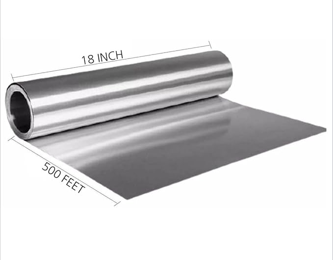 Aluminum Foil Roll/Heavy Duty 18" x 500' Aluminum Foil Roll/Perfect For Food Service Industry/BBQ/Cookong/Baking.
