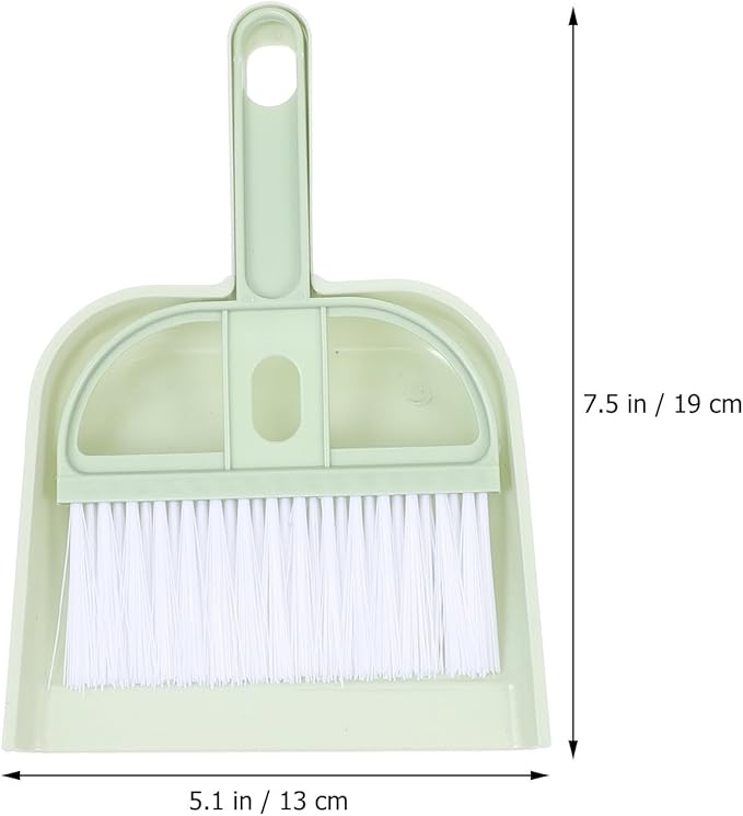 Mini Broom and Dustpan Set Compact Desktop Cleaning Tools with Ergonomic Handle for Household and Small Pet Cleanup