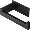 Toilet Paper Holder, Self Adhesive Tissue Holder Stainless Steel Rustproof Paper Roll Holder, No Drilling Easy to Install, Toilet Paper Rack Suitable for Office, Bathroom (Matte Black)