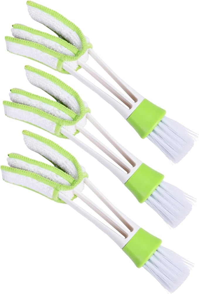 VALICLUD 3pcs Double Ended Car Air Vent Cleaning Brush Mini Duster for Air Conditioner Vents Interior Detailing Tool for Automotive Dashboard Dust Removal