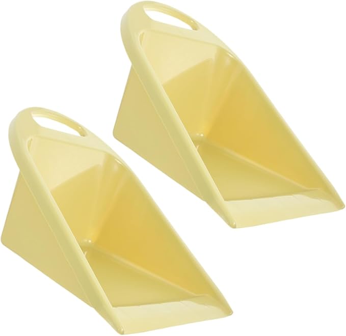 Toyvian 2pcs Small Handheld Dustpan with Comfortable Grip, Reusable Desktop Cleaning Scooper for Home and Office Debris Collection
