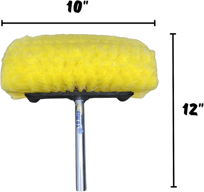 Big Bird Brush (Soft) Yellow Boat Deck Scrub Brush for Cleaning and Washing - Boat Cleaner & Car Cleaner - Attachment Only