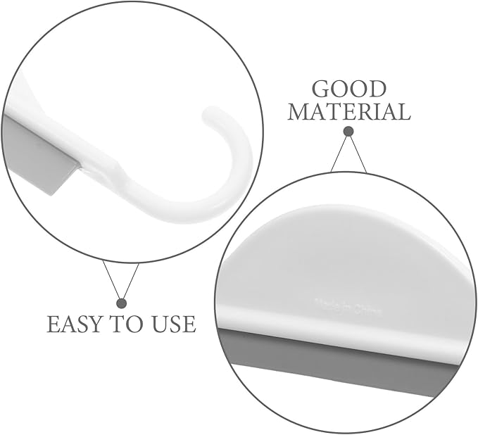 GARVALON Silicone Bathroom Glass Squeegee Mini Shower Mirror Water Scraper for Tile and Sink Cleaning with Suction Cup Holder, Small Window and Countertop Wiper for Shower Doors