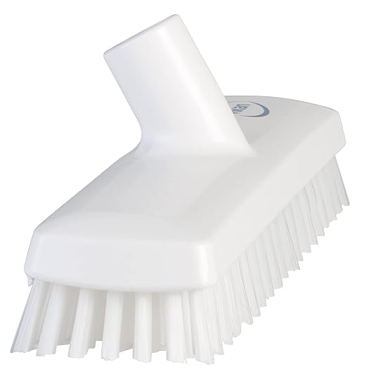 Vikan 70435 Deck Scrub,Medium,11",PP/PBT,White