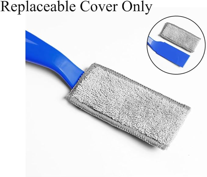 5 Pack Double Head Car Duster Microfiber Sleeves Replacement 2 in 1 Car Interior Dust Brush Refill Pads for Car Interior Detail Dust Brush Detailing Kit Dashboard Car Air Vent Duster Brush