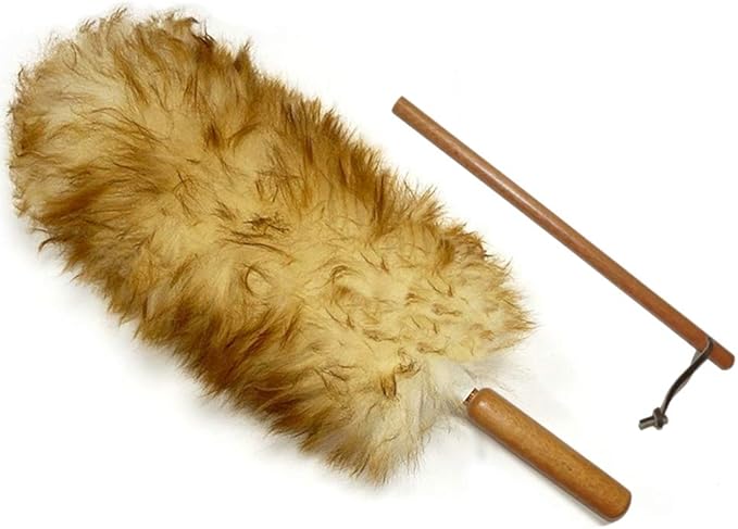 Alta Dusting Products Premium Australian Lambs Wool Duster Wand with Free Extender Pole (18" to 28")