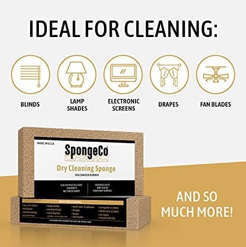Dry Cleaning Soot Eraser Sponge - Pet Hair, Smoke, Soot, Dust and Dirt Remover - 3x6 Double, One Unit (3 Pack Single)