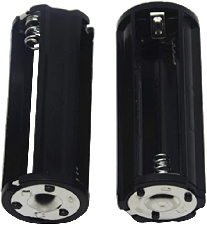 Battery Holder 2PCS Black Cylindrical 3x1.5V Battery Storage Adapter for Case Box Battery Storage Box Aa