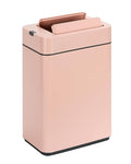 ELPHECO Bathroom Trash Can with Lid 2.6 Gallon Smart Trash Can Slim Motion Sensor Garbage Can Automatic Stainless Steel Wastebasket Bathroom Decor for Bedroom Office Toilet Pink