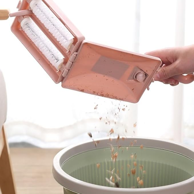 Carpet Debris Brush Carpet Brush,Handheld Carpet Table Double Roller Brush Head Carpet Table Brush Pet Hair Cleaning Brush Collector Brush