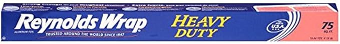 Reynolds Wrap Heavy Duty Aluminum Foil, 75 Square Feet, 4 Count (Pack of 1)