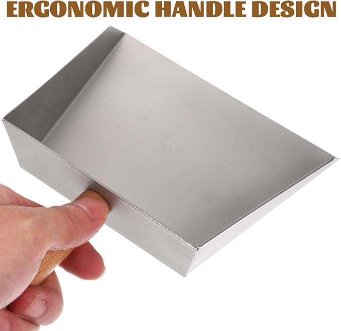 Stainless Steel Mini Dustpan Small Metal Desktop Dust Pan for Kitchen Tabletop Cleaning 8.66X5.51X1.57 Inch Silver