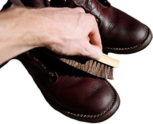 5" Mongolian Horsehair Shine Brush with Wood Handle (1 Pack, [5" Long] Horsehair Brush)