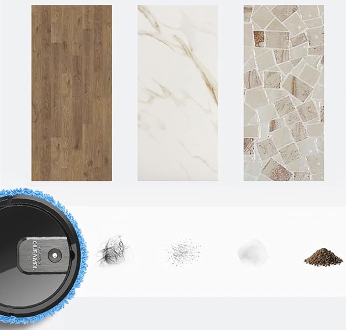 Smart Dust Auto Sweeper,Wet and Dry Mopping Sweeping Robot Auto Cleaner Floor Washing Wiping Machine,360° Full-Surround Wipe,Single Sweeping Area of 645.83ft². (Black)