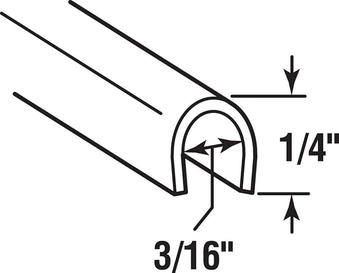 Snap On Repair Track Cover 1/4" for Sliding Patio Glass Doors | Sliding Door Repair Replacement Hardware Repair Stainless Steel | Fix Sliding Glass Door (6 Feet, 2-Pack)