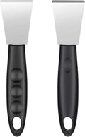 2 Pcs Stove Scraper Tool Stainless Steel Scraper Stove Top Scrapers Tool for Cleaning Small Scrapers Non Scratch Cooktop Applicable to Kitchen Window Glass Stoves Fridge Home Outdoor Cleaning