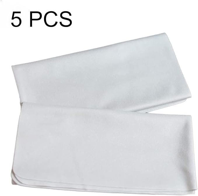 Record Cleaning Cloth, 15''x15'' Big Size 5 Pack Anti-Static Microfiber Lint Free Cleaner for LP Vinyl Record, Glasses,TV Screen, Laptop