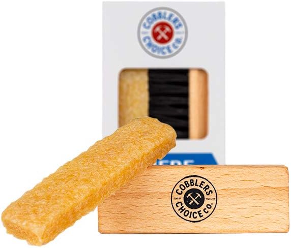 Suede Brush and Eraser - Suede Cleaner - Safe on Suede and Nubuck. Effectively Cleans and Restores Nap - Cobbler's Choice
