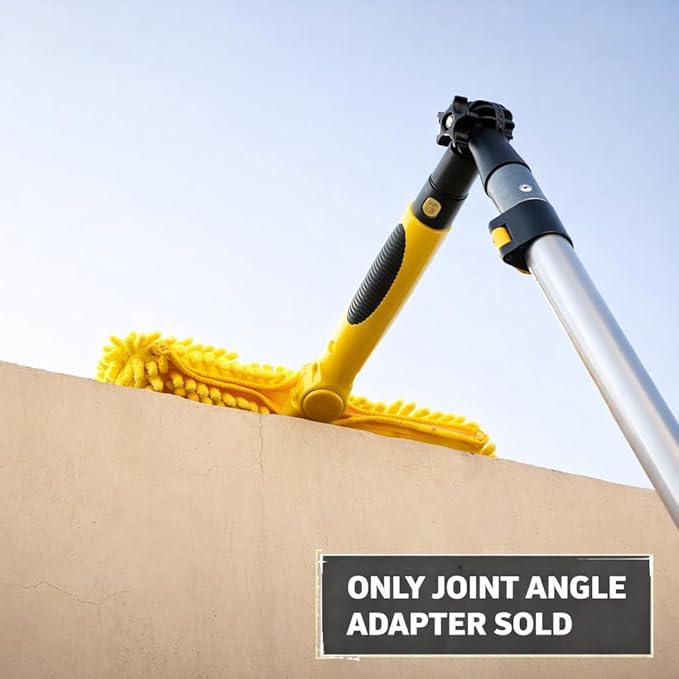 Universal Joint Angle Adaptor for Telescoping Extension Pole, (Head Only, No Pole) Versatile for Window Cleaning, Gutter Cleaning, Light Bulb Changing, Painting & More – Multi-Use Heavy Duty Pole