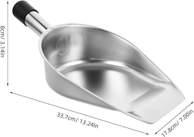 Milisten Small Stainless Steel Handheld Dustpan Shovel, Thickened Metal Household Cleaning Shovel for Outdoor and Kitchen Use, Compact Narrow Mouth Trash Collector for Convenient Waste