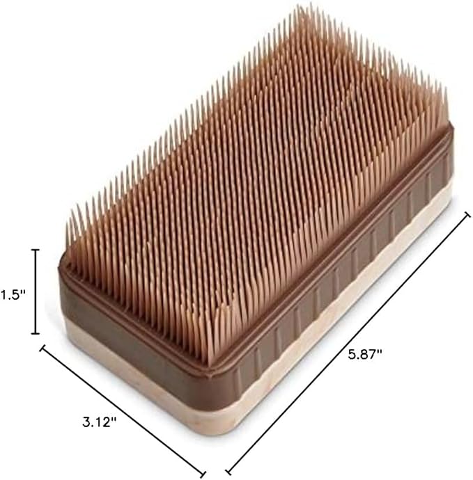 HIC Kitchen Potato Brush and Vegetable Scrubber, Dual-Textured Bristles