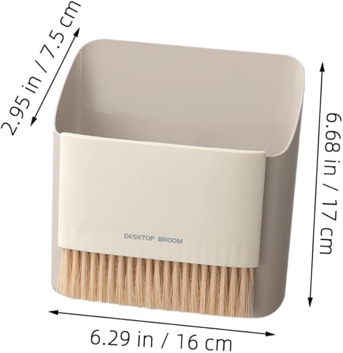1 Set Mini Broom Dustpan Set Sweeper Mops Duster Desktop Small Portable Brooms Dust Pan Broom Bathroom Cleaning Gray Foldable Hand Tiny Indoor Little Desk Cleaner Brush Pp