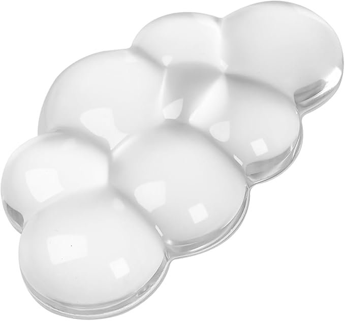 Gel Cloud Mouse Wrist Rest, Ergonomic Wrist Support and Arm Support Keyboard Rest for Typing Pain Relief，Suitable for Office/Computer/Laptop/Gaming (Transparent Mouse White)