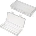 Heyiarbeit Battery Storage Case Holder Box for 8 AA Batteries, Clear Color (1 Pack)
