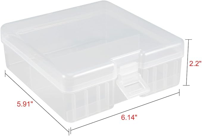 uxcell Hard Plastic Large Battery Storage Box Holder Organizer Protective Container for AAA/AA/C/D/9V Batteries