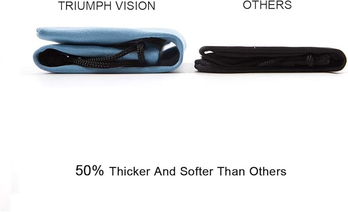 TRIUMPH VISION Soft Eyeglass Pouch 3 Pack - Pouch for glasses Microfiber Screen Cleaning Bag