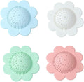 4PCS Drain Hair Catcher Shower Drain Covers Durable Silicone Hair Stopper,Bathtub and Shower Drain Protectors for Bathroom Bathtub and Kitchen