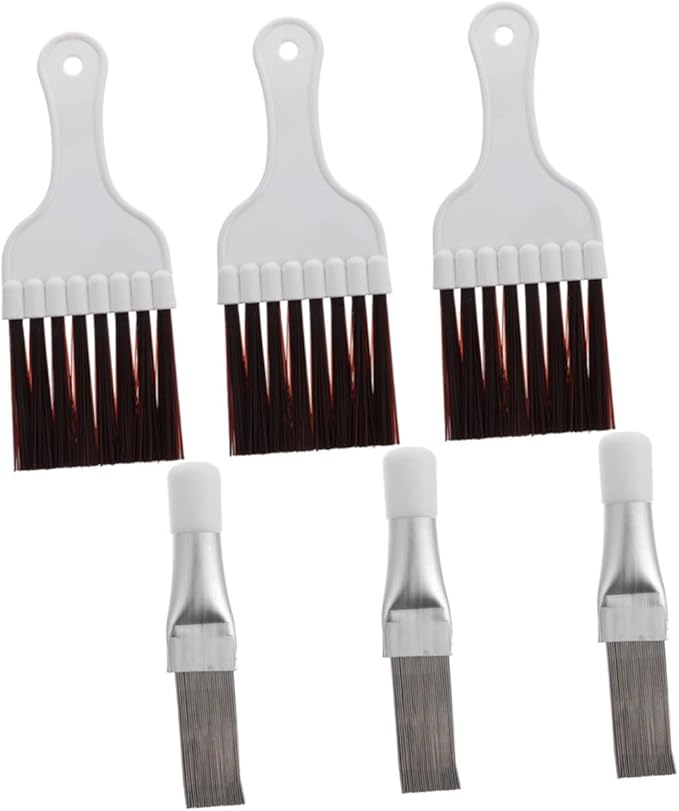 Cabilock 4sets Radiator Fin Comb Cleaning Tools for Air Conditioner Condenser Refrigerator Maintenance Includes Brushes Combs for Efficient Coil Cleaning