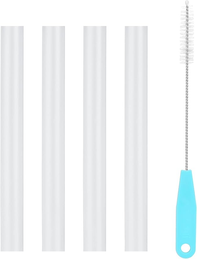 Straws Replacement for CamelBak eddy+14 oz Kids Water Bottle,CamelBak Eddy+ Straw Replacements,Accessories Set Include 4 BPA-FREE Straws and 1 Straw Cleaning Brush(14OZ)