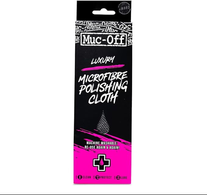 Muc Off Premium Microfibre Cleaning & Polishing Cloth, Grey